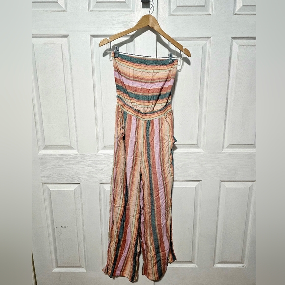 American Eagle Outfitters Pants - American Eagle Strapless Jumpsuit – Pastel Multicolor Stripes